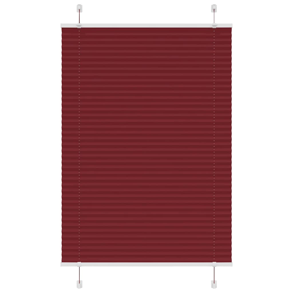 Vidaxl plissé rolgordijn 95x100 cm stofbreedte 94,4 cm bordeauxrood