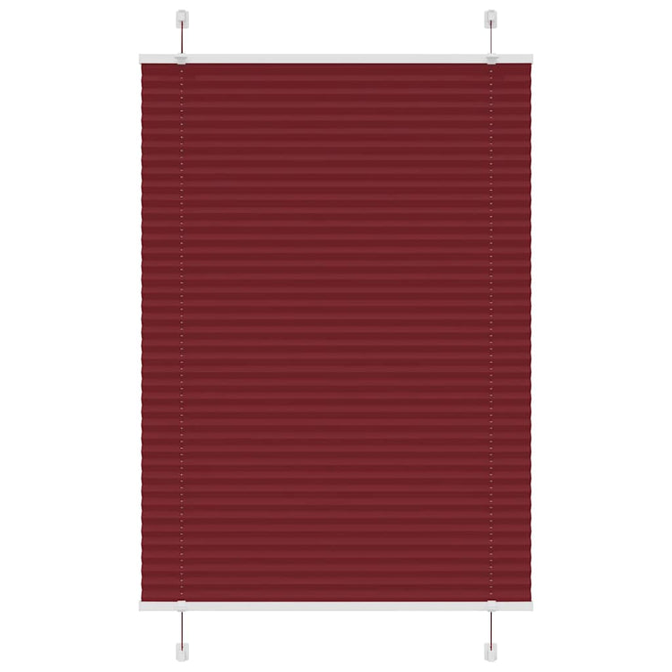 Vidaxl plissé rolgordijn 95x100 cm stofbreedte 94,4 cm bordeauxrood