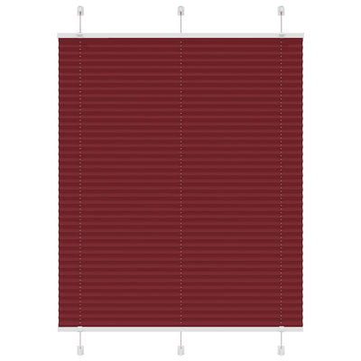 Vidaxl plissé rolgordijn 105x100cm stofbreedte 104,4cm bordeauxrood