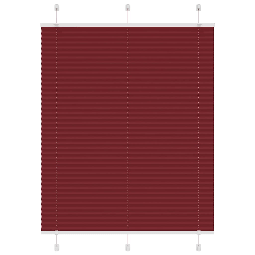 Vidaxl plissé rolgordijn 110x100cm stofbreedte 109,4cm bordeauxrood