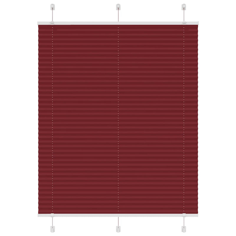 Vidaxl plissé rolgordijn 110x100cm stofbreedte 109,4cm bordeauxrood