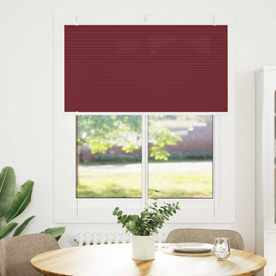 Vidaxl plissé rolgordijn 110x100cm stofbreedte 109,4cm bordeauxrood
