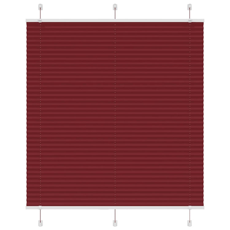 Vidaxl plissé rolgordijn 120x100cm stofbreedte 119,4cm bordeauxrood