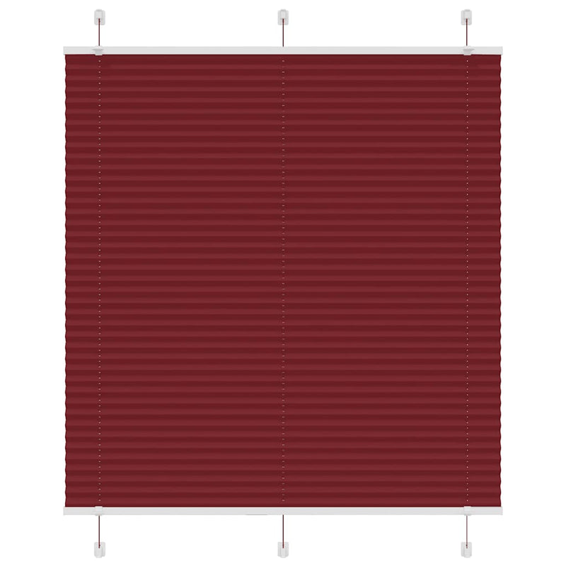 Vidaxl plissé rolgordijn 120x100cm stofbreedte 119,4cm bordeauxrood