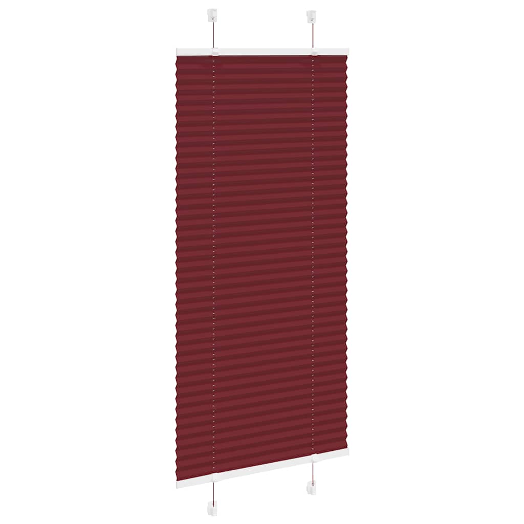Vidaxl plissé rolgordijn 65x150 cm stofbreedte 64,4 cm bordeauxrood