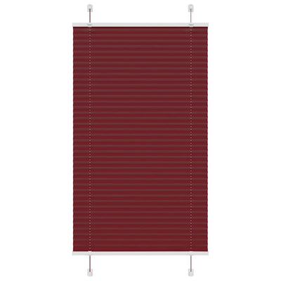 Vidaxl plissé rolgordijn 80x150 cm stofbreedte 79,4 cm bordeauxrood