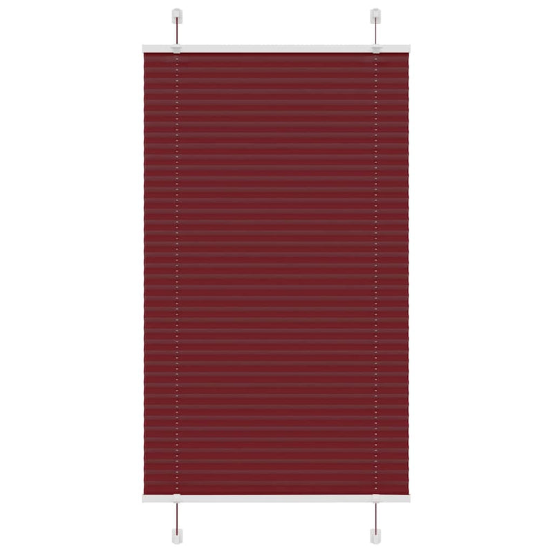 Vidaxl plissé rolgordijn 80x150 cm stofbreedte 79,4 cm bordeauxrood
