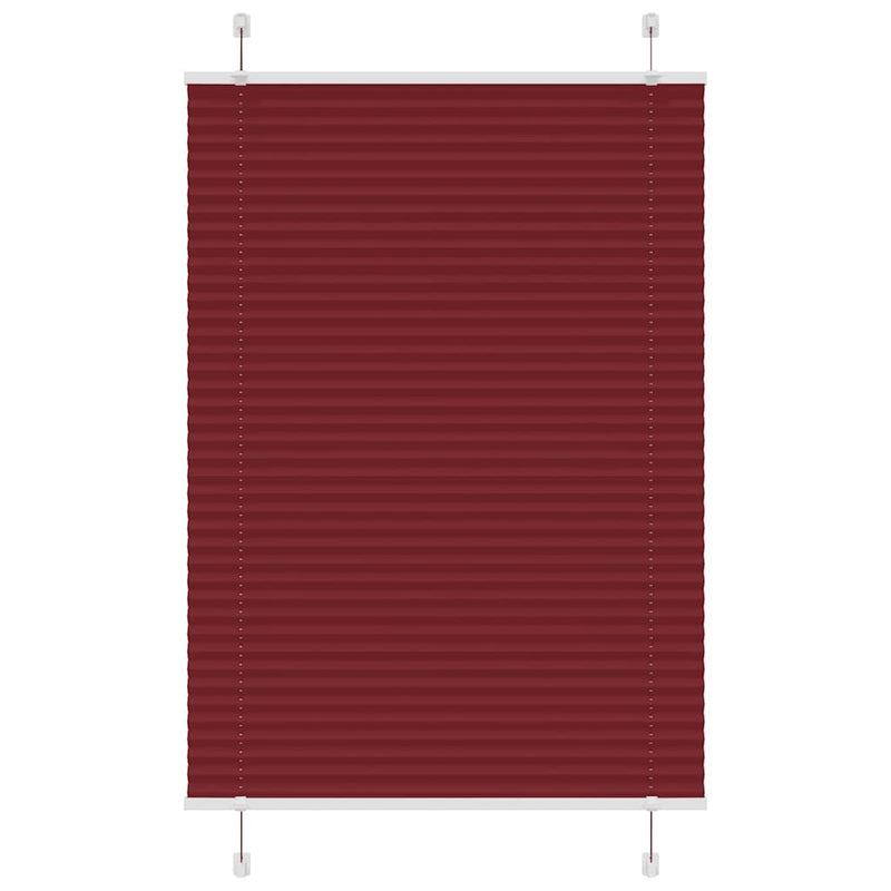 Vidaxl plissé rolgordijn 90x150 cm stofbreedte 89,4 cm bordeauxrood