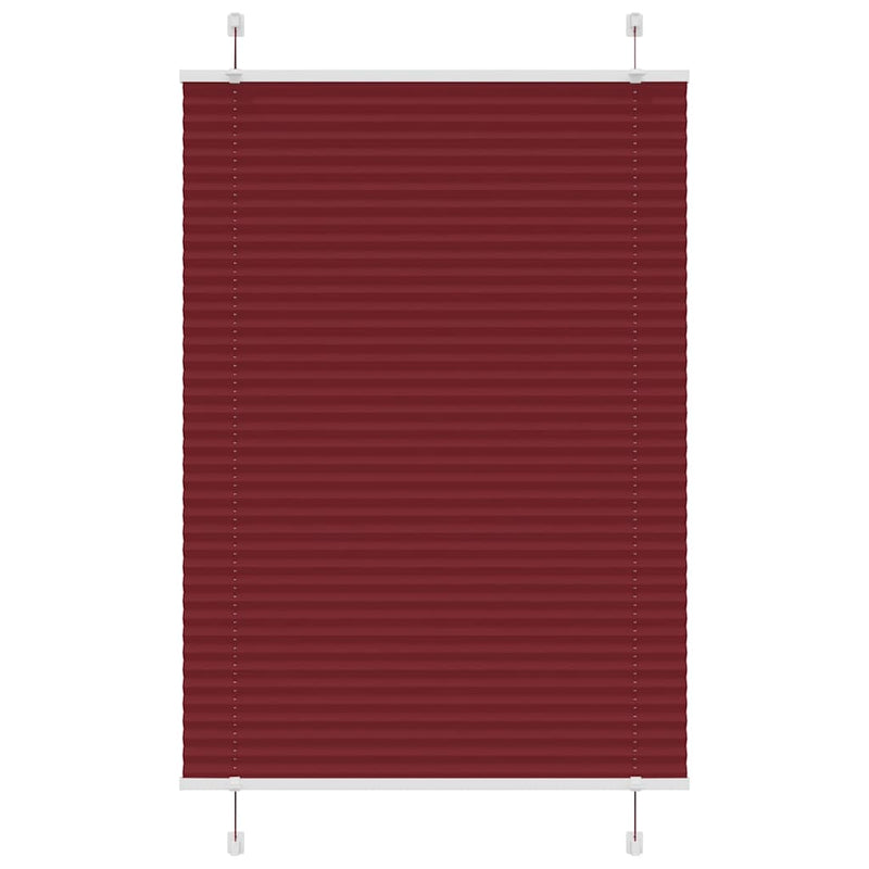 Vidaxl plissé rolgordijn 95x150 cm stofbreedte 94,4 cm bordeauxrood