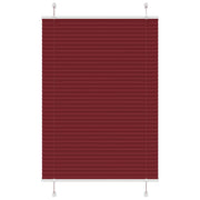 Vidaxl plissé rolgordijn 100x150 cm stofbreedte 99,4cm bordeauxrood - afbeelding 1