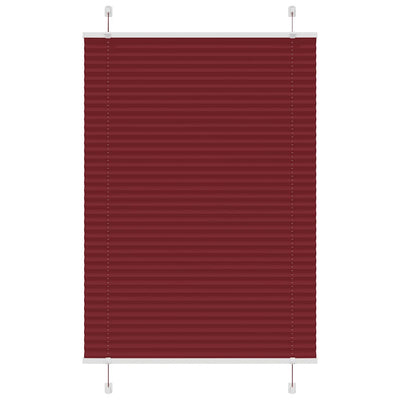 Vidaxl plissé rolgordijn 100x150 cm stofbreedte 99,4cm bordeauxrood