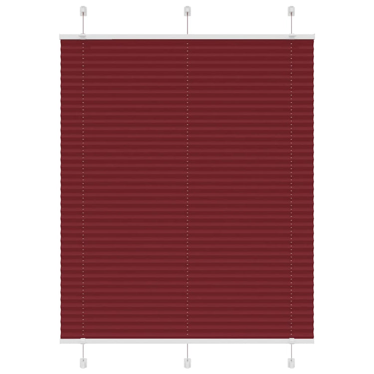 Vidaxl plissé rolgordijn 105x150cm stofbreedte 104,4cm bordeauxrood
