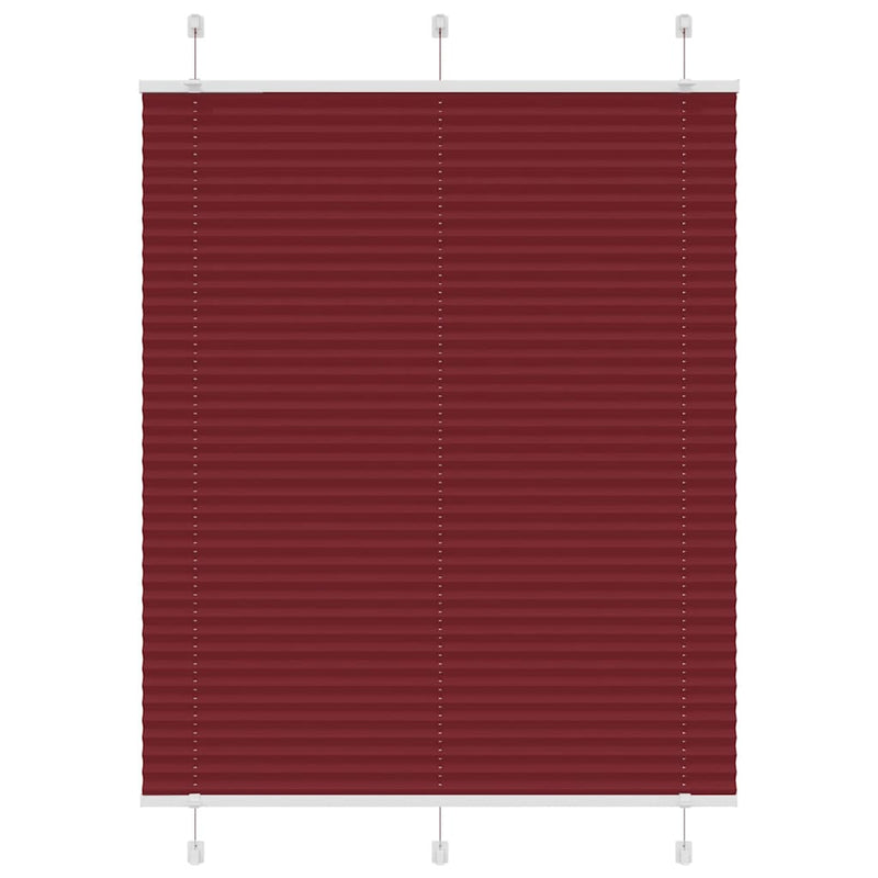 Vidaxl plissé rolgordijn 105x150cm stofbreedte 104,4cm bordeauxrood