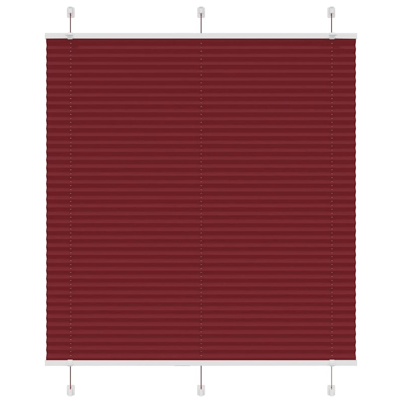 Vidaxl plissé rolgordijn 115x150cm stofbreedte 114,4cm bordeauxrood