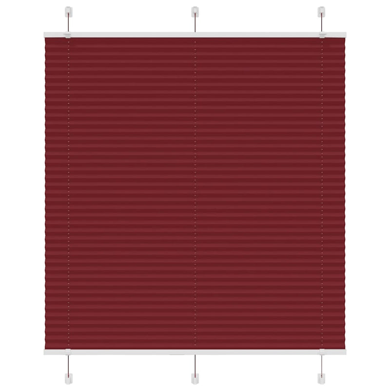 Vidaxl plissé rolgordijn 120x150cm stofbreedte 119,4cm bordeauxrood