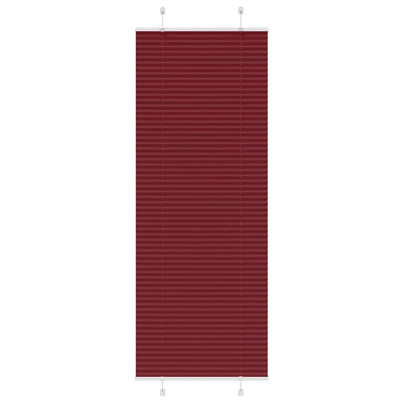 Vidaxl plissé rolgordijn 75x200 cm stofbreedte 74,4 cm bordeauxrood
