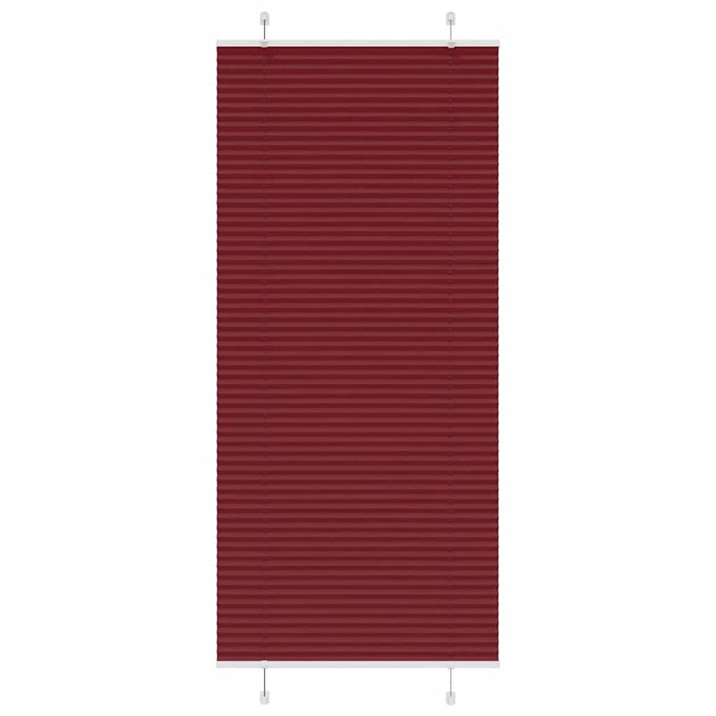 Vidaxl plissé rolgordijn 85x200 cm stofbreedte 84,4 cm bordeauxrood