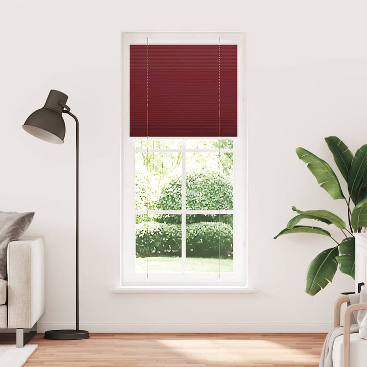 Vidaxl plissé rolgordijn 100x200cm stofbreedte 99,4 cm bordeauxrood