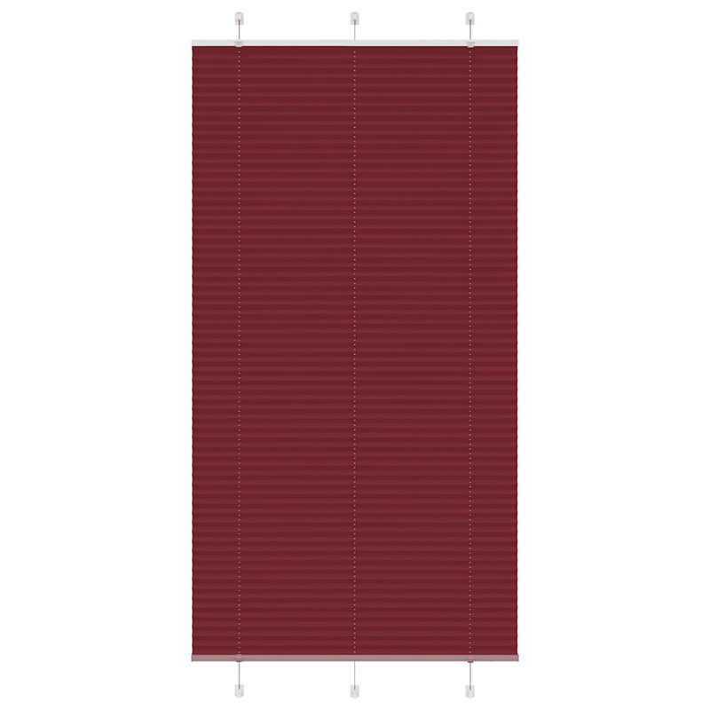 Vidaxl plissé rolgordijn 105x200cm stofbreedte 104,4cm bordeauxrood