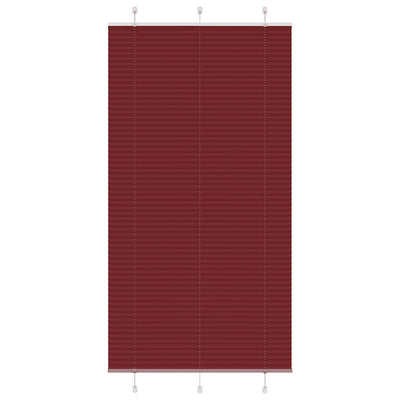 Vidaxl plissé rolgordijn 105x200cm stofbreedte 104,4cm bordeauxrood