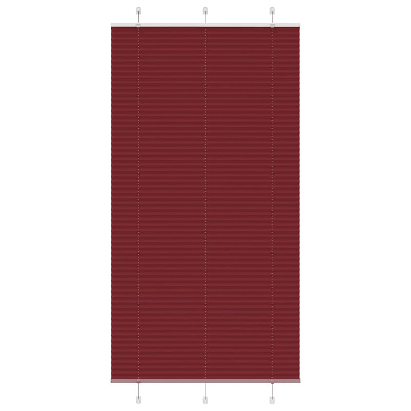 Vidaxl plissé rolgordijn 110x200cm stofbreedte 109,4cm bordeauxrood