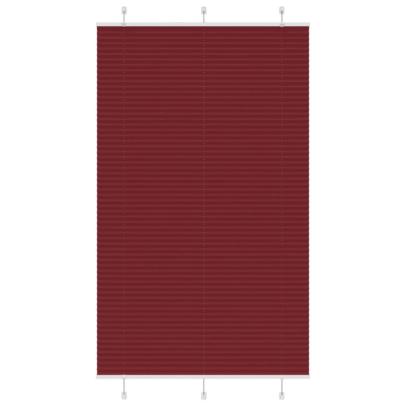Vidaxl plissé rolgordijn 115x200cm stofbreedte 114,4cm bordeauxrood