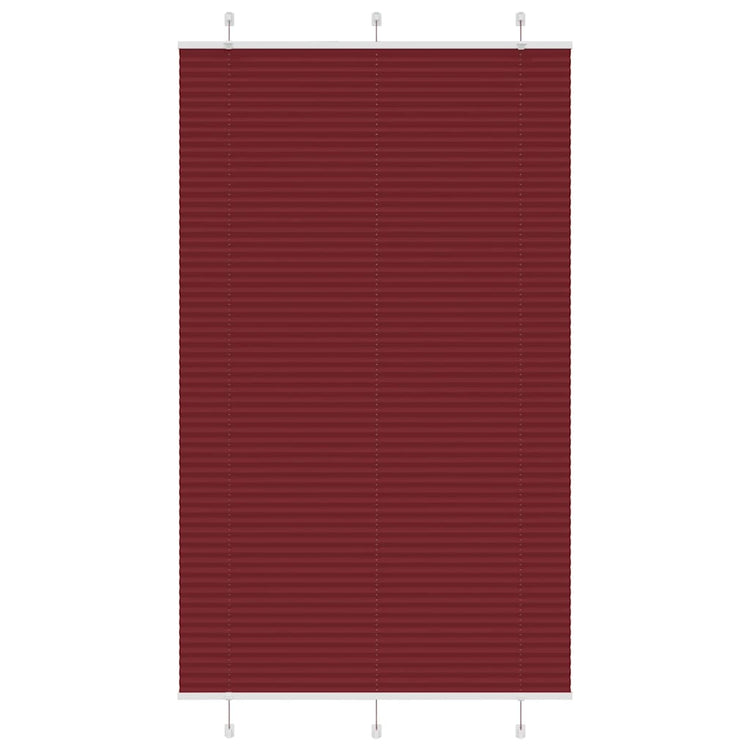 Vidaxl plissé rolgordijn 120x200cm stofbreedte 119,4cm bordeauxrood
