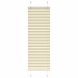 Vidaxl plissé rolgordijn 50x100 cm stofbreedte 49,4 cm polyester crème - afbeelding 2