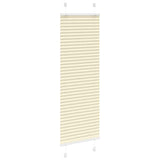 Vidaxl plissé rolgordijn 50x100 cm stofbreedte 49,4 cm polyester crème - afbeelding 3