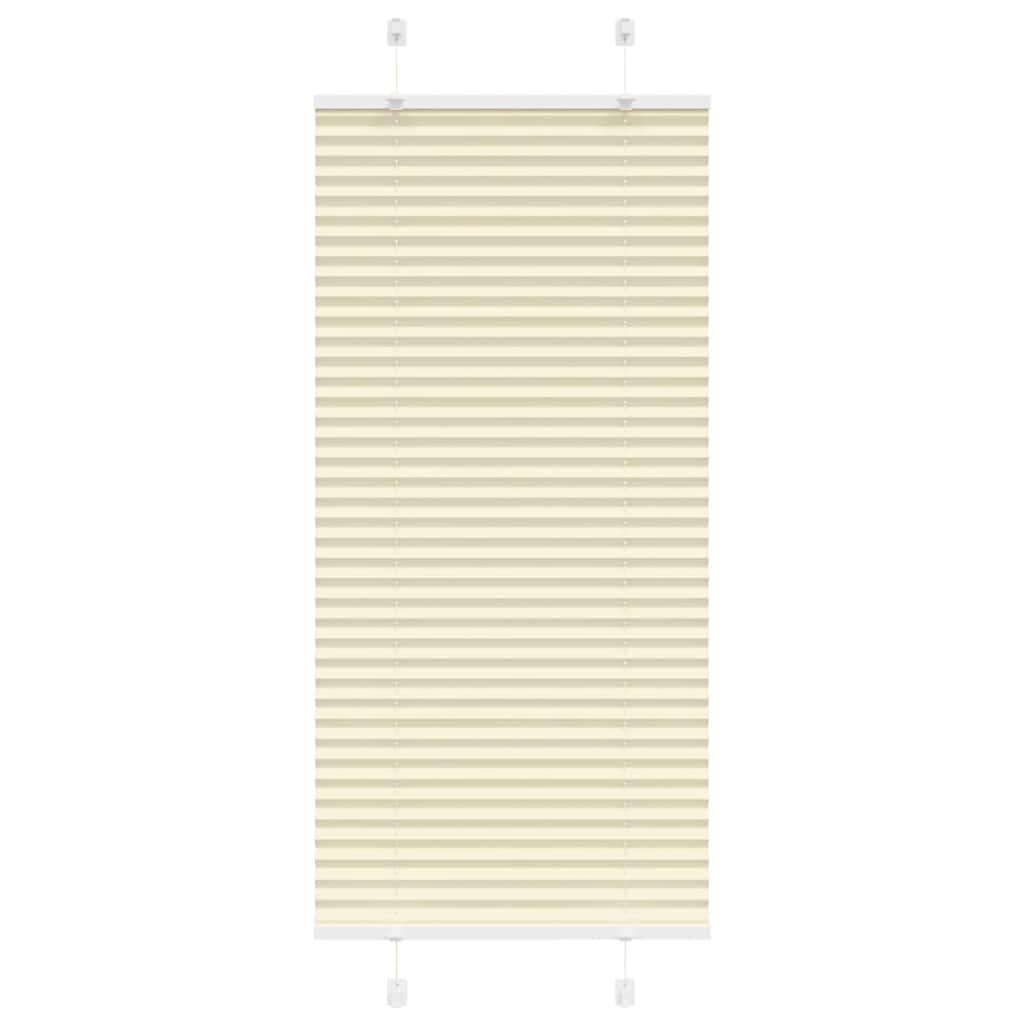 Vidaxl plissé rolgordijn 65x100 cm stofbreedte 64,4 cm polyester crème