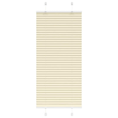 Vidaxl plissé rolgordijn 65x100 cm stofbreedte 64,4 cm polyester crème