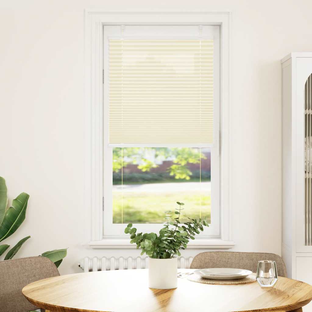 Vidaxl plissé rolgordijn 65x100 cm stofbreedte 64,4 cm polyester crème