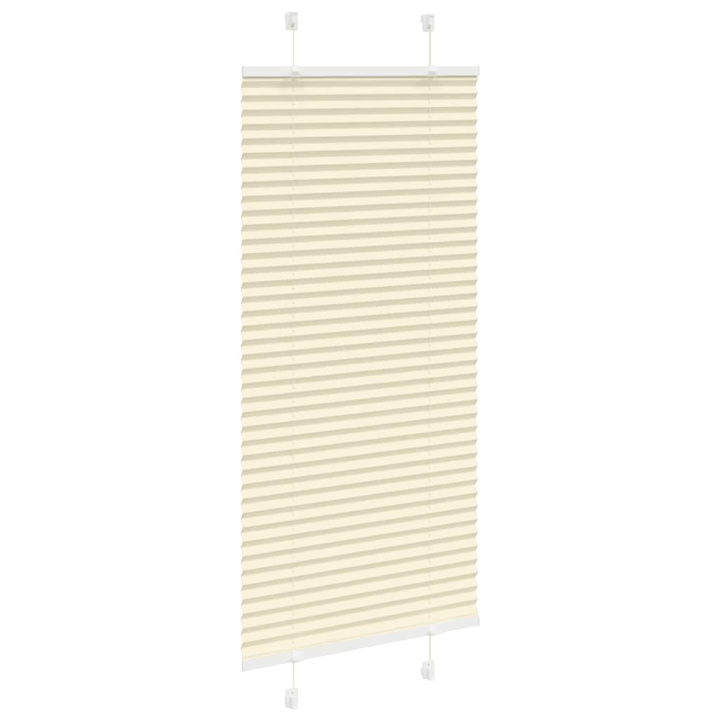 Vidaxl plissé rolgordijn 65x100 cm stofbreedte 64,4 cm polyester crème