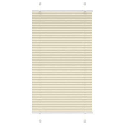 Vidaxl plissé rolgordijn 70x100 cm stofbreedte 69,4 cm polyester crème
