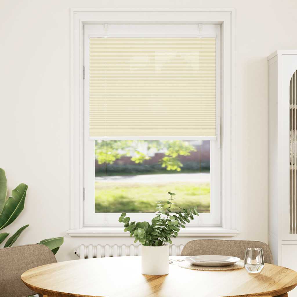 Vidaxl plissé rolgordijn 70x100 cm stofbreedte 69,4 cm polyester crème