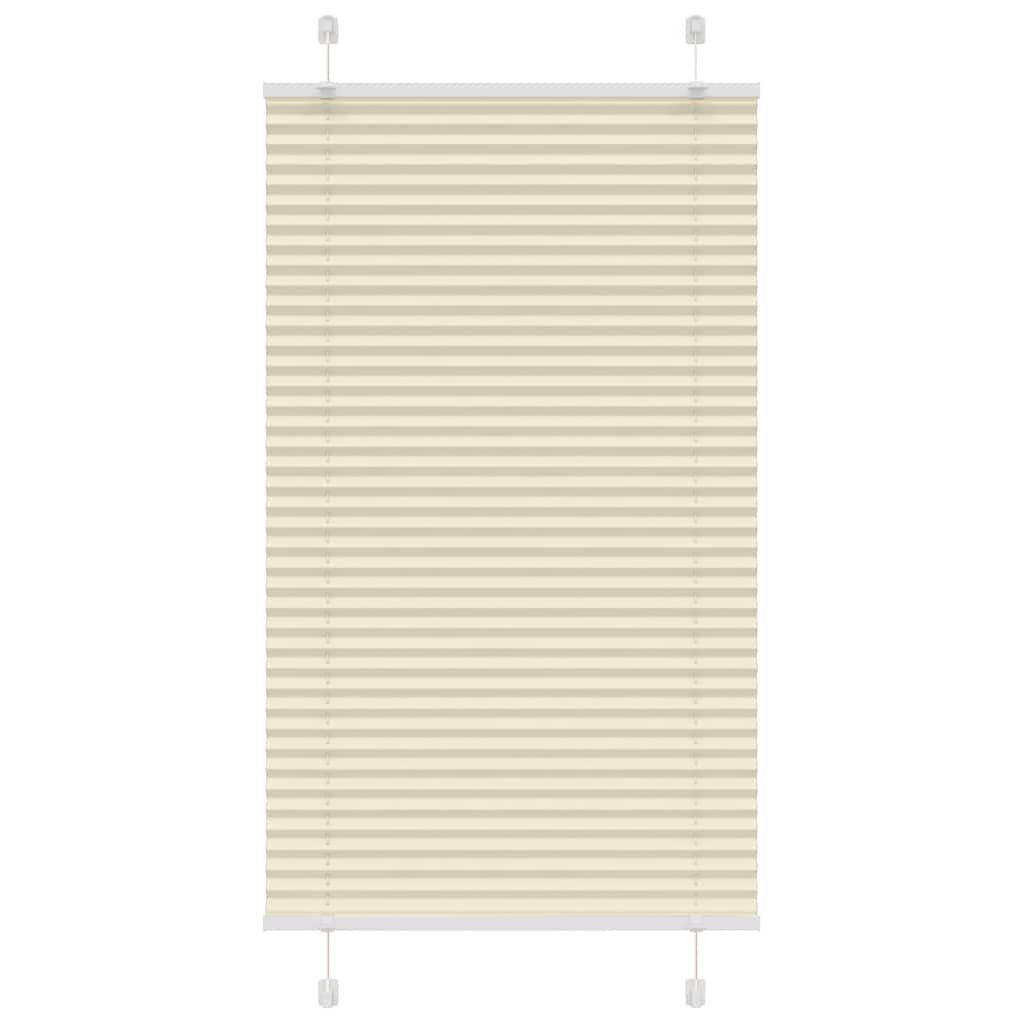 Vidaxl plissé rolgordijn 80x100 cm stofbreedte 79,4 cm polyester crème