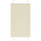 Vidaxl plissé rolgordijn 80x100 cm stofbreedte 79,4 cm polyester crème