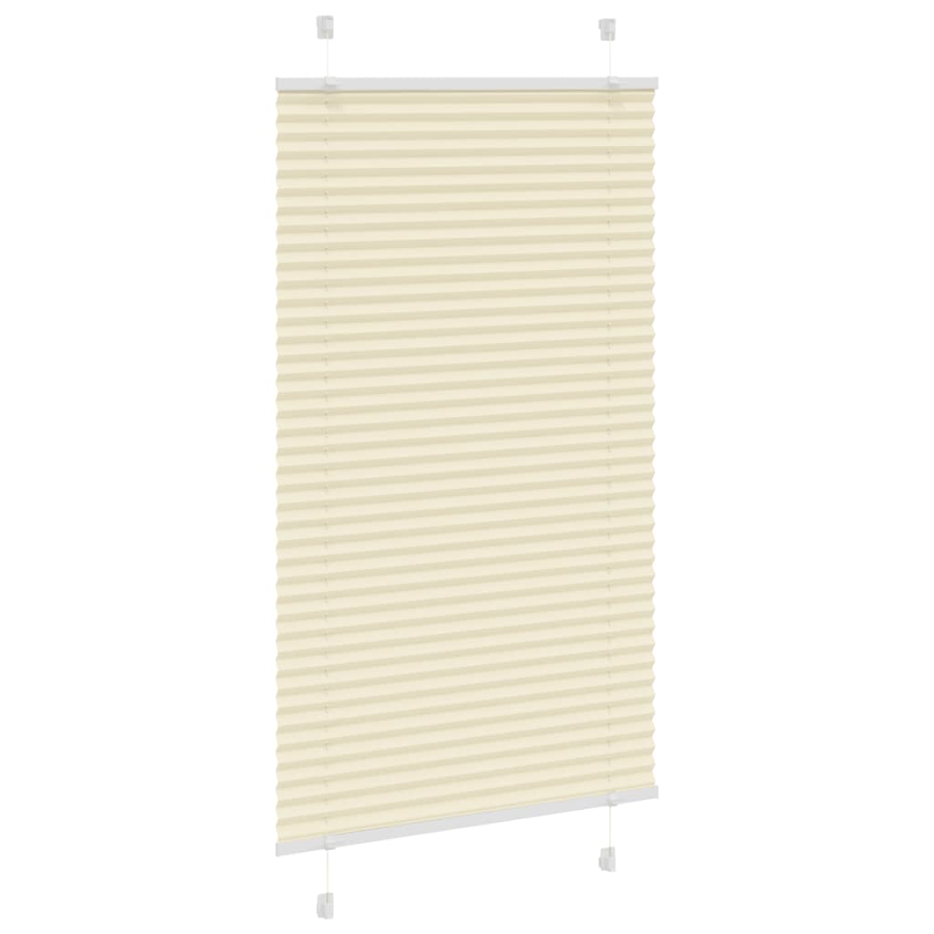 Vidaxl plissé rolgordijn 80x100 cm stofbreedte 79,4 cm polyester crème