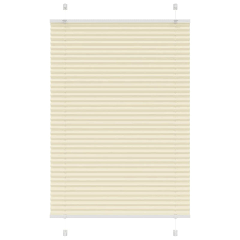 Vidaxl plissé rolgordijn 85x100 cm stofbreedte 84,4 cm polyester crème