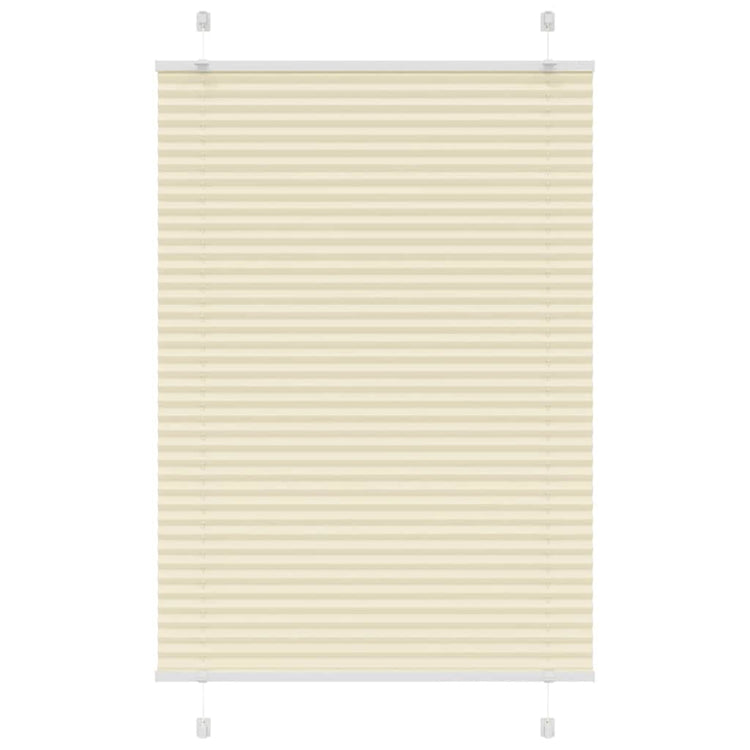Vidaxl plissé rolgordijn 90x100 cm stofbreedte 89,4 cm polyester crème