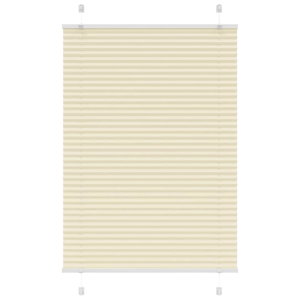 Vidaxl plissé rolgordijn 100x100 cm stofbreedte 99,4cm polyester crème