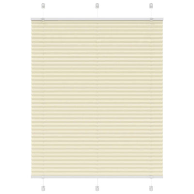 Vidaxl plissé rolgordijn 105x100cm stofbreedte 104,4cm polyester crème