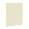 Vidaxl plissé rolgordijn 105x100cm stofbreedte 104,4cm polyester crème