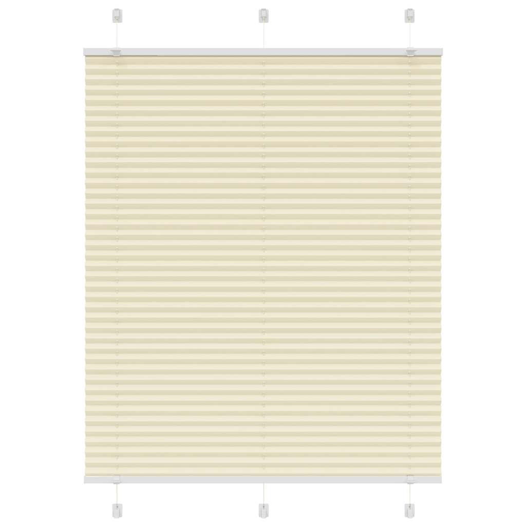 Vidaxl plissé rolgordijn 110x100cm stofbreedte 109,4cm polyester crème