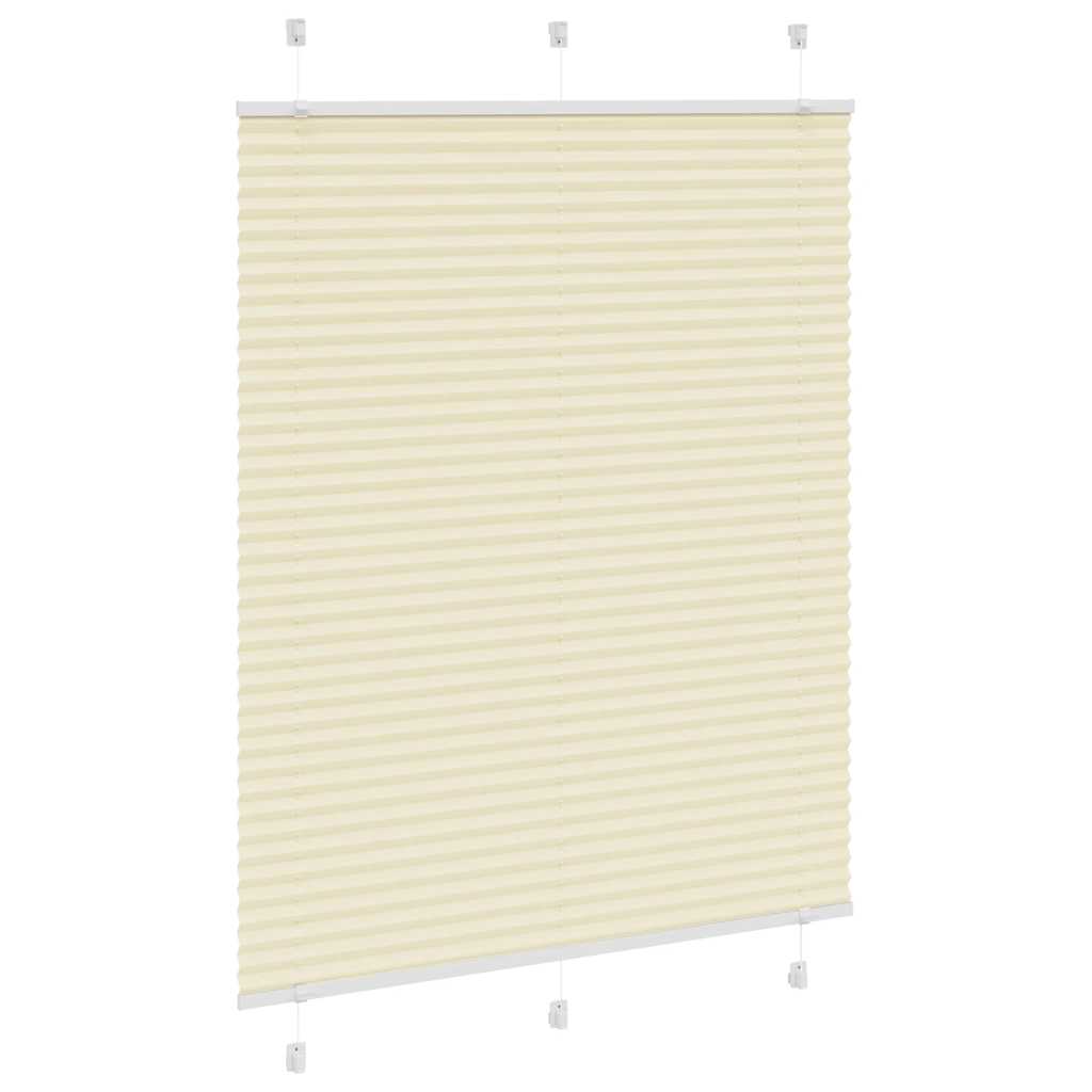 Vidaxl plissé rolgordijn 110x100cm stofbreedte 109,4cm polyester crème