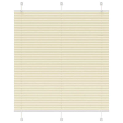 Vidaxl plissé rolgordijn 120x100cm stofbreedte 119,4cm polyester crème