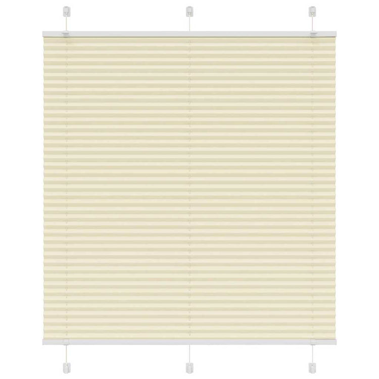 Vidaxl plissé rolgordijn 120x100cm stofbreedte 119,4cm polyester crème