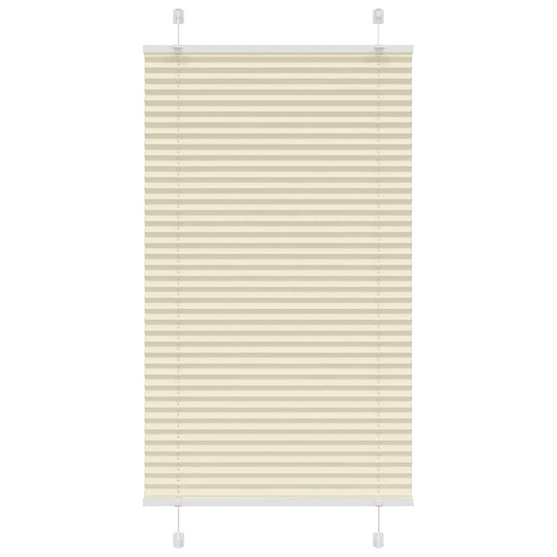 Vidaxl plissé rolgordijn 75x150 cm stofbreedte 74,4 cm polyester crème