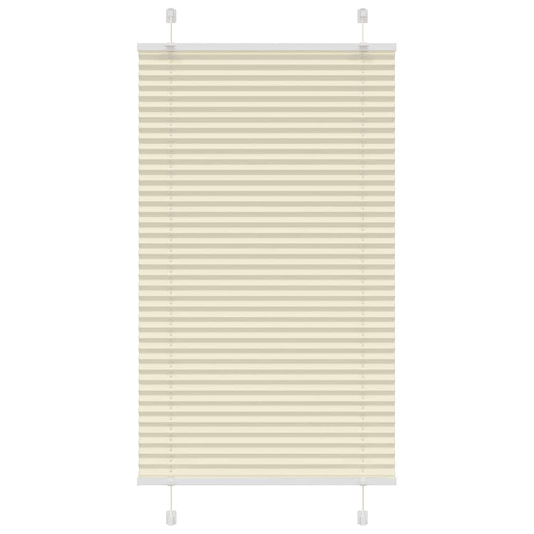 Vidaxl plissé rolgordijn 80x150 cm stofbreedte 79,4 cm polyester crème