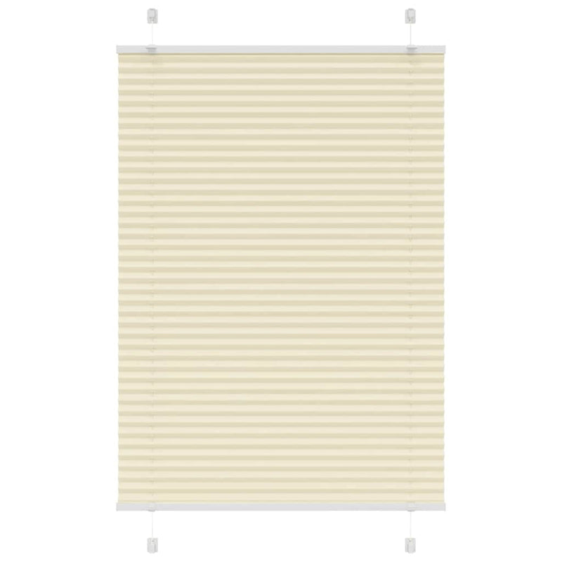 Vidaxl plissé rolgordijn 85x150 cm stofbreedte 84,4 cm polyester crème